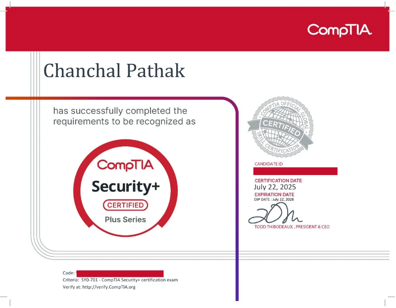 CompTIA Certificate 5